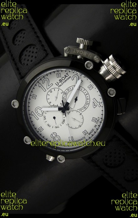 U-Boat Flightdeck Rattrapante Japanese Automatic Watch in PVD Casing