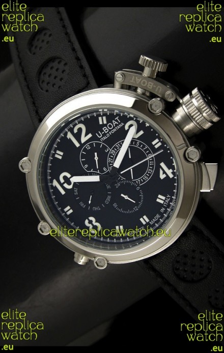 U-Boat Flightdeck Rattrapante Japanese Automatic Watch in Steel Casing