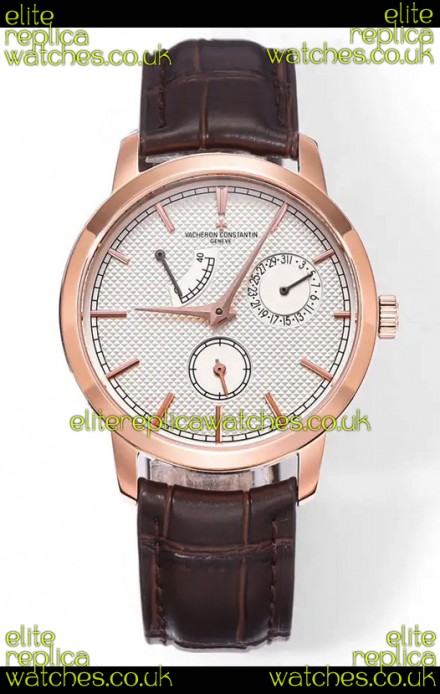 Vacheron Constantin Traditionnelle 83520 Rose Gold Pale Yellow Dial Super Clone Watch 