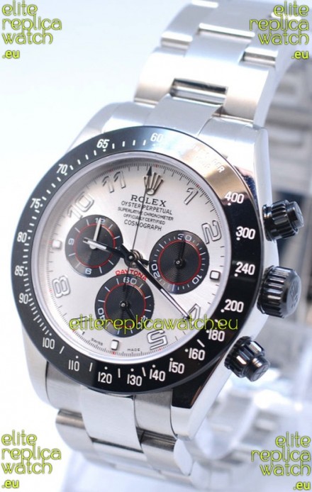 Rolex Project X Daytona Limited Edition Series II Cosmograph MonoBloc Cerachrom Swiss Watch in White Face