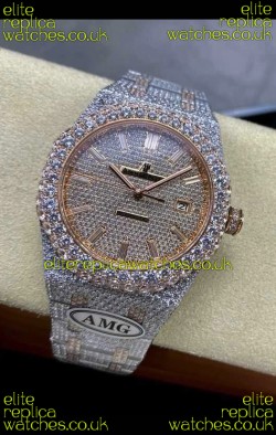 Royal Oak 15400 Iced Out Super Clone Edition 4 Super Clone Watch 