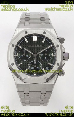 Royal Oak Chrono 26240 Green Dial FREE SPRUNG MVMNT Steel Caing Super Clone Watch 