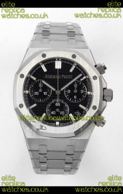 Royal Oak Chrono 26240 Black Dial FREE SPRUNG MVMNT Steel Caing Super Clone Watch 