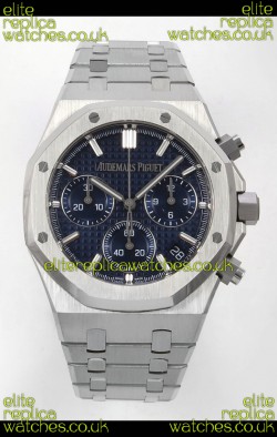Royal Oak Chrono 26240 Blue Dial FREE SPRUNG MVMNT Steel Caing Super Clone Watch 