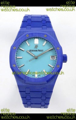 Royal Oak 15500 Tiffany Blue Dial & Blue Ceramic Super Clone Watch 