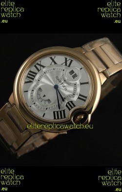 Cartier Ballon Blue de Japanese Replica Watch in Pink Gold Strap