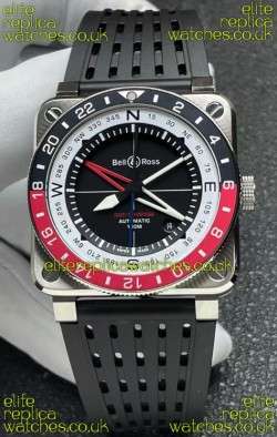 Bell and Ross BR03 GMT Compass Red/Black Bezel Swiss Replica Watch 