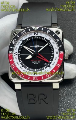 Bell and Ross BR03 GMT Compass Red/Black Bezel Swiss Replica Watch 