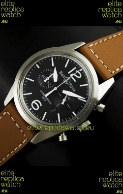 Bell and Ross BR126 Vintage Swiss Quartz Watch in Steel Case