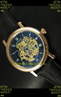 Breguet Classique Japanese Automatic Watch in Gold Skeleton Dial - Arabic Hour Numerals