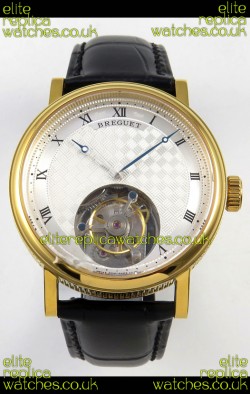 Breguet Classique Tourbillon Yellow Gold Roman Dial Super Clone Watch 