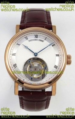 Breguet Classique Tourbillon Rose Gold Roman Dial Super Clone Watch 