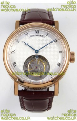 Breguet Classique Tourbillon Rose Gold Roman Dial Super Clone Watch 