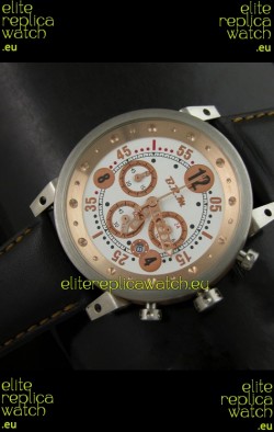 B.R.M.0011G6 Japanese Replica Quartz Watch in Black&Rose Gold Dial