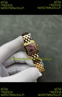 PANTHERE de Cartier 22MM Red Dial Super Clone Watch 