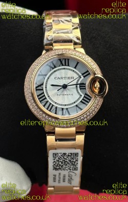 Ballon De Cartier Automatic 33MM Rose Gold Super Clone Watch 