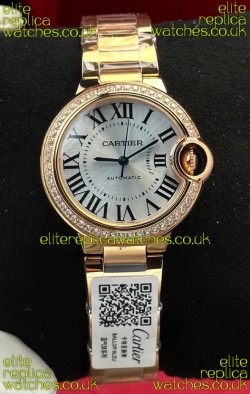 Ballon De Cartier Automatic 33MM Rose Gold Super Clone Watch 