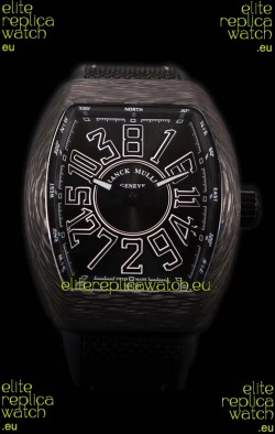 Franck Muller Vanguard Carbon Casing Black Indexes Swiss Watch