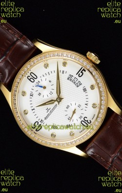 Jaeger LeCoultre Master Control Yellow Gold Swiss Replica Watch 