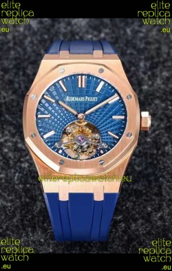 Audemars Piguet Royal Oak Tourbillon 41mm in 904L Rose Gold Case Rubber Strap 1:1 Ultimate Replica
