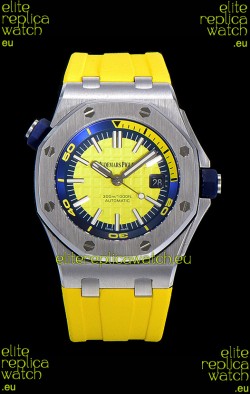 Audemars Piguet Royal Oak Diver Swiss Replica Watch Yellow Dial 1:1 Quality 3120 Movement 904L Steel 