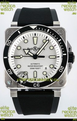 Bell & Ross BR03-92 Diver Stainless Steel - White Dial Swiss Replica Watch 1:1 Mirror Replica