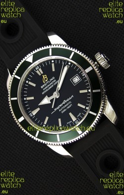 Breitling SuperOcean Heritage II B20 42MM Black Dial Green Bezel Swiss Replica Watch - 1:1 Mirror Edition