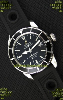 Breitling SuperOcean Heritage II B20 42MM Black Dial Black Bezel Swiss Replica Watch - 1:1 Mirror Edition