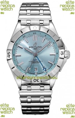 Breitling Chronomat Automatic GMT 40 Light Blue Dial 1:1 Mirror Swiss Replica Watch 