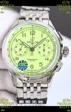 Breitling Premier B01 Chronograph 42 Edition Steel Casing Green Dial - 1:1 Mirror Replica Watch
