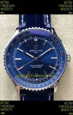 Breitling Navitimer 1 Automatic Swiss Replica Watch in Blue Dial - Leather Strap