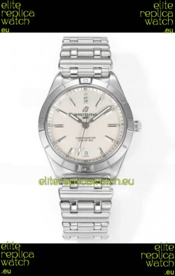 Breitling Chronomat 36MM Stainless Steel Casing 1:1 Mirror Replica Watch White Dial