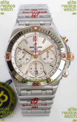 Breitling Chronomat B01 42 Edition Swiss 904L Steel Rose Gold Details with Steel Dial 1:1 Mirror Replica Watch
