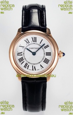 Ronde Louis Cartier Super Clone 29MM Rose Gold Watch in Swiss Quartz Movement