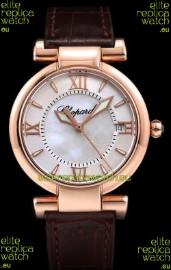 Chopard Imperiale White Dial Swiss Automatic Replica Watch in Rose Gold Case 904L Steel 