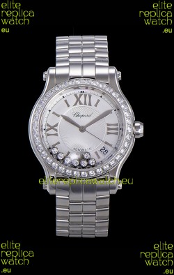 Chopard Happy Sport 1:1 Mirror Swiss Automatic Replica Watch 36MM in 904L Steel Casing White Dial