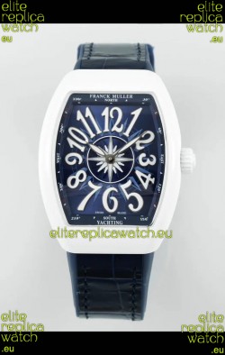 Franck Muller Vanguard Yachting V32 Ceramic Casing Blue Dial/Strap Swiss Replica Watch 