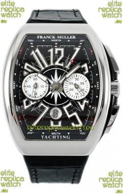 Franck Muller Vanguard V45 Chronograph 904L Steel Black Dial Swiss Watch