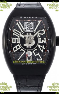 Franck Muller Vanguard Encrypto BTC V45 PVD Casing Swiss Replica Watch