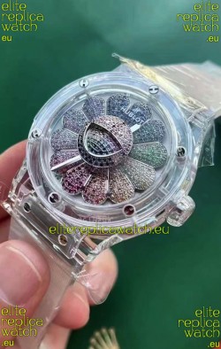 Hublot Classic Fusion Takashi Murakami Sapphire Rainbow Swiss Movement Watch 45MM