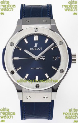 Hublot Super Clone Classic Fusion Titanium 38MM 1:1 Mirror Replica Watch Blue Dial