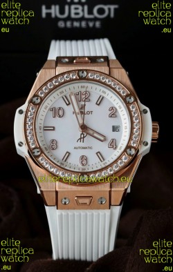Hublot Big Bang One Click King White Dial Rose Gold Swiss Replica Watch 39MM