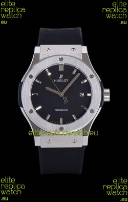 Hublot Classic Fusion 1:1 Mirror Replica Swiss Replica Watch in 904L Steel Casing Black Dial