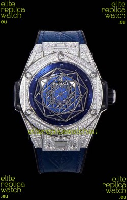 Hublot Big Bang One Click Sang Bleu 1:1 Mirror Replica in Stainless Steel Casing 45MM - Blue Dial
