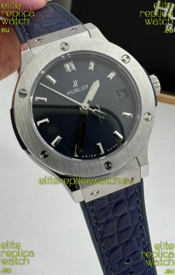 Hublot Classic Fusion Stainless Steel 33MM Blue Dial Swiss Quartz Movement Watch 1:1 Mirror Quality