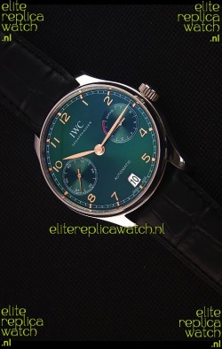 IWC Portugieser Swiss Updated Version - 1:1 Mirror Replica Watch Green Dial Steel Case Watch