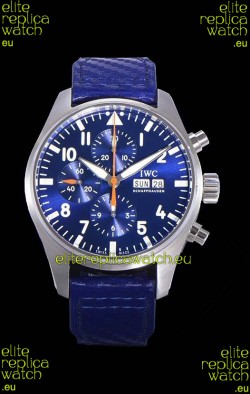 IWC Pilot's Chronograph Steel 1:1 Mirror Replica in Blue Dial Watch 