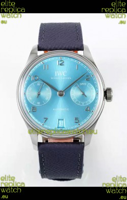 IWC Super Clone Portugieser Swiss 1:1 Mirror Replica Watch Turquoise Dial Steel Case Watch