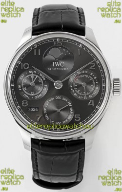 IWC Portuguese Perpetual Calendar 904L Steel Swiss Replica Watch REF. IW503301