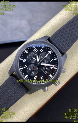 IWC Pilot's Chronograph Top Gun Ceramic IW389101 1:1 Mirror Replica in Black Dial